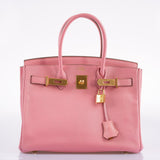 Hermès Birkin 30 HSS Rose Confetti Chevre Doré - 2015, T