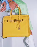 Hermès Birkin 30 Jaune Ambre Togo Accastillage Doré - 2018, C
