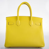 Hermès Birkin 30 Lime Epsom avec finitions Palladium - 2019, D