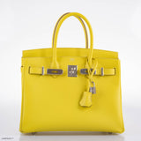 Hermès Birkin 30 Lime Epsom avec finitions Palladium - 2019, D