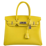 Hermès Birkin 30 Lime Epsom avec finitions Palladium - 2019, D