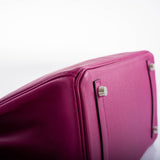 Hermes Birkin 30 Rose Pourpre Epsom avec détails Palladium - 2018, C