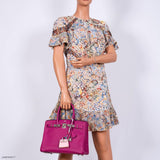 Hermes Birkin 30 Rose Pourpre Epsom avec détails Palladium - 2018, C