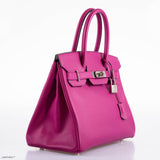 Hermes Birkin 30 Rose Pourpre Epsom avec détails Palladium - 2018, C
