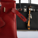 Hermès Birkin 30 Rouge Garance Togo avec Finitions Palladium - 2007, K Carré