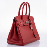 Hermès Birkin 30 Rouge Garance Togo avec Finitions Palladium - 2007, K Carré
