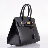 Hermès Birkin 30 Sellier Cuir Monsieur Noir Finition Dorée - 2020, Y