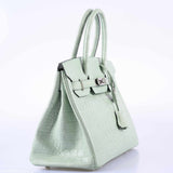 Hermès Birkin 30 Vert D'Eau Alligator Mat Palladium - 2019, D