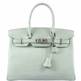 Hermès Birkin 30 Vert D'Eau Alligator Mat Palladium - 2019, D