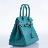 Hermès Birkin 30 Vert Vérone Autruche Accastillage Palladium - 2020, Y