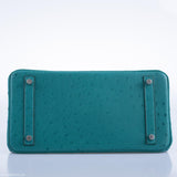 Hermès Birkin 30 Vert Vérone Autruche Accastillage Palladium - 2020, Y