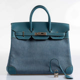 Hermes Birkin 32 HAC Denim & Blue Jean Gulliver Leather Palladium Hardware