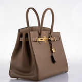 Hermes Birkin 35 Beige de Weimar Jonathan avec accastillage doré - 2020, Y