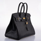 Hermès Birkin 35 Chevre De Coromandel Noir avec Accastillage Doré - 2019, D