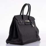 Hermes Birkin 35 Noir Togo Palladium - 2003, Carré G
