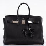 Hermes Birkin 35 Noir Togo Palladium - 2003, Carré G