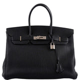 Hermes Birkin 35 Noir Togo Palladium - 2003, Carré G