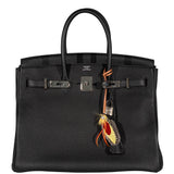 Hermès Birkin 35 Cuir Togo Noir Bijouterie Palladium - 2017, A
