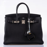 Hermès Birkin 35 Cuir Togo Noir Bijouterie Palladium - 2017, A