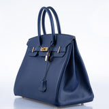 Hermès Birkin 35 Bleu Saphir Epsom avec Accastillage Doré - 2016, X