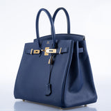 Hermès Birkin 35 Bleu Saphir Epsom avec Accastillage Doré - 2016, X