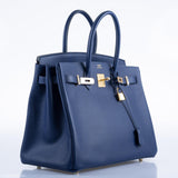 Hermès Birkin 35 Bleu Saphir Epsom avec Accastillage Doré - 2016, X