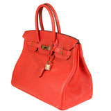 Hermès Birkin 35 Capucine Cuir Togo Bijouterie Dorée - 2011, Carré O