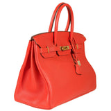 Hermès Birkin 35 Capucine Cuir Togo Bijouterie Dorée - 2011, Carré O