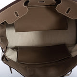Hermès Birkin 35 Crinoline et Etoupe Clemence avec Accastillage Palladium - 2005, Carré I