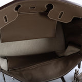 Hermès Birkin 35 Crinoline et Etoupe Clemence avec Accastillage Palladium - 2005, Carré I