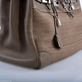Hermès Birkin 35 Crinoline et Etoupe Clemence avec Accastillage Palladium - 2005, Carré I