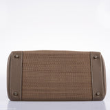 Hermès Birkin 35 Crinoline et Etoupe Clemence avec Accastillage Palladium - 2005, Carré I
