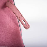 Hermès Birkin 35 HSS 5P Rose Bubblegum & Céleste Togo Palladium - 2011, Carré O