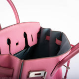 Hermès Birkin 35 HSS 5P Rose Bubblegum & Céleste Togo Palladium - 2011, Carré O