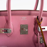 Hermès Birkin 35 HSS 5P Rose Bubblegum & Céleste Togo Palladium - 2011, Carré O