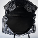 Hermes Birkin 35 Matte Black Nilo Crocodile with Palladium Hardware - 2011, O Square