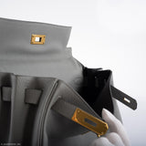 Hermès Kelly 28 HSS Retourne Gris Mouette Togo & Intérieur Noir Bijouterie Or Palladium - 2016, X