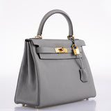 Hermès Kelly 28 HSS Retourne Gris Mouette Togo & Intérieur Noir Bijouterie Or Palladium - 2016, X