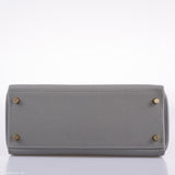 Hermès Kelly 28 HSS Retourne Gris Mouette Togo & Intérieur Noir Bijouterie Or Palladium - 2016, X