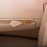 Hermès Birkin 30cm Bicolore Craie et Rose Azalée Epsom Quincaillerie Dorée Brossée