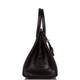 Hermès Birkin 30cm Alligator Mat Noir Accastillage Doré