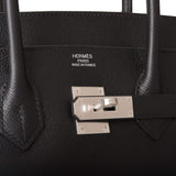 Hermès Birkin 35 Cuir Epsom Noir Bijouterie Palladium