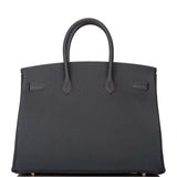 Hermès Birkin 35 Noir Togo Finitions Or Rose
