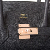 Hermès Birkin 35 Noir Togo Finitions Or Rose