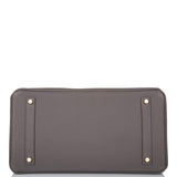 Hermès Birkin 35 Étain Togo Finitions Dorées