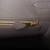 Hermès Birkin 35 Étain Togo Finitions Dorées