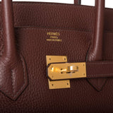 Hermès Birkin 35 Havane Clemence Quincaillerie Dorée