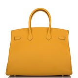 Hermès Birkin 35 Jaune Ambre Togo Accastillage Or