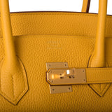 Hermès Birkin 35 Jaune Ambre Togo Accastillage Or