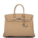 Hermès Birkin 35 Trench Clemence Finition Palladium